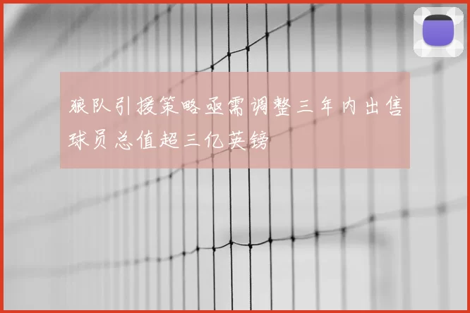 狼队引援策略亟需调整三年内出售球员总值超三亿英镑