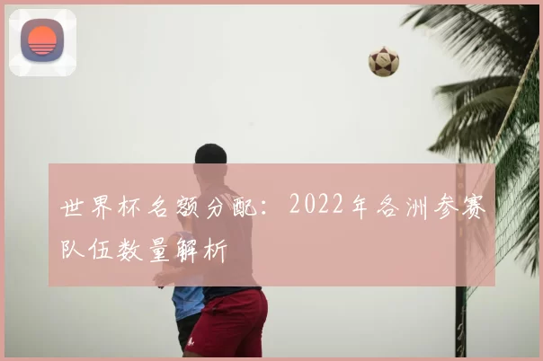 世界杯名额分配:2022年各洲参赛队伍数量解析
